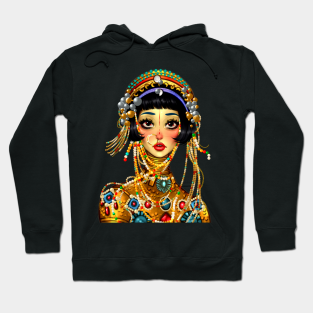 Fantasy Hoodie - Jibaro Siren by Vivian Valentin Art